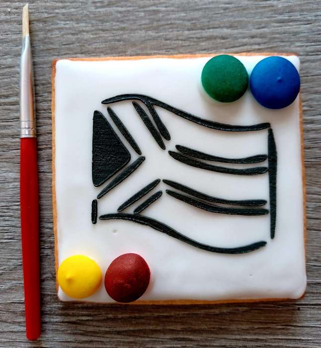 Paint Your Own Cookie South African Flag
