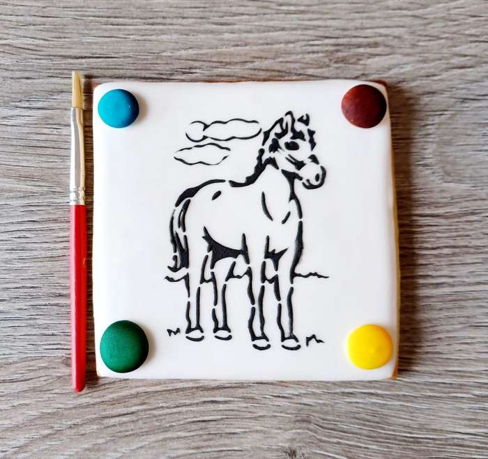 Paint Your Own Horse Cookie