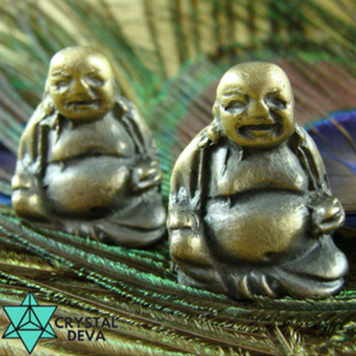 Mini Happy Buddha - Brass