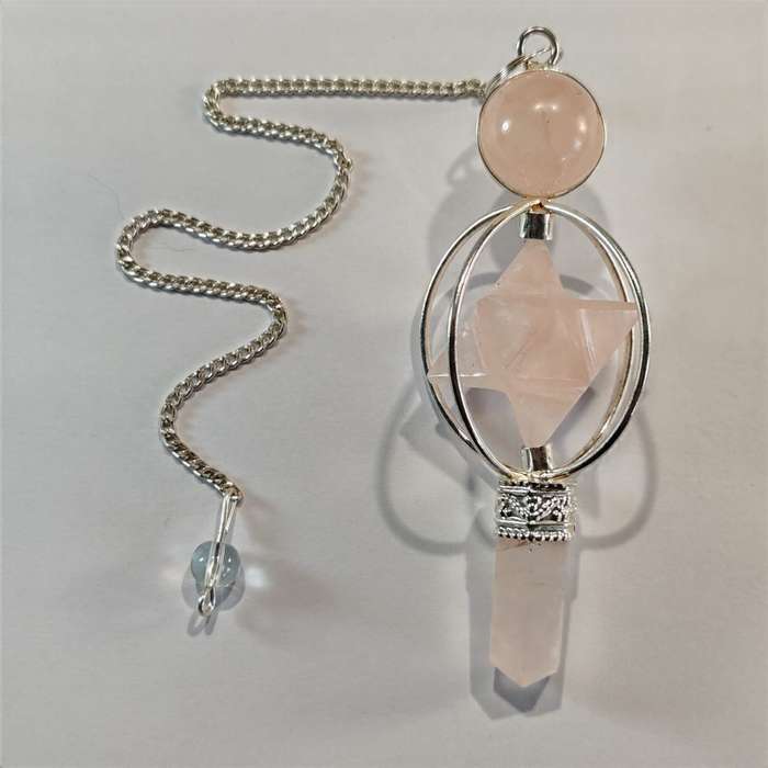 Rose Quartz Merkaba Pendulum