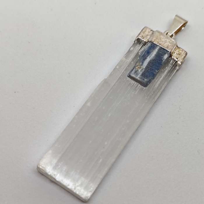 Selenite with Kyanite Pendant