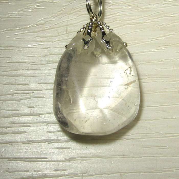 Tumbled Stone Pendant on Black Chord
