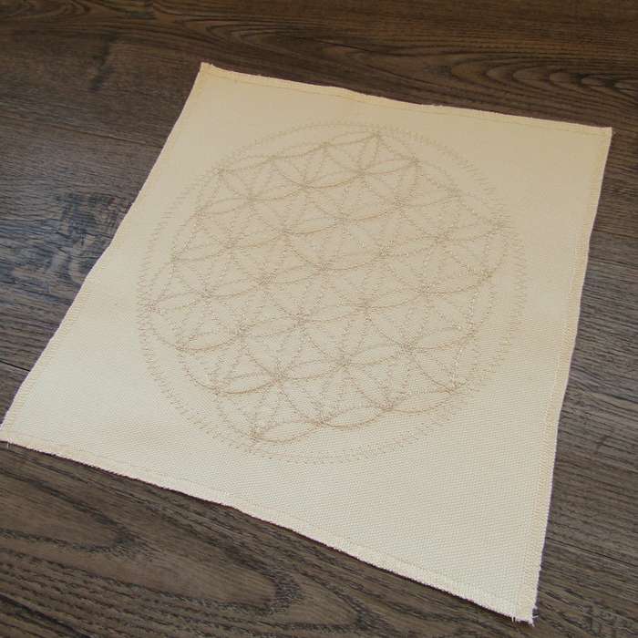 Flower of Life Embroidered Cloth Grid (30 x 30 cm)