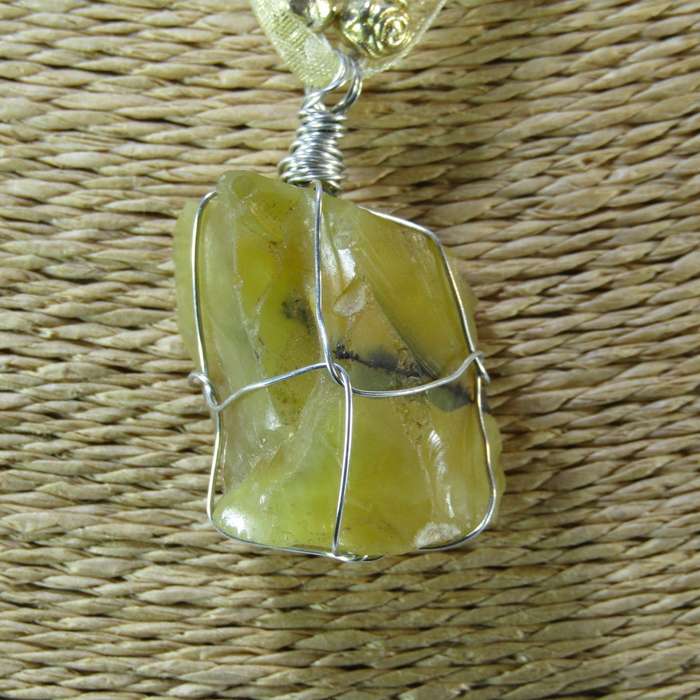 Gemstone Pendants on Ribbon Necklace
