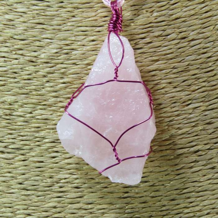 Gemstone Pendants on Ribbon Necklace