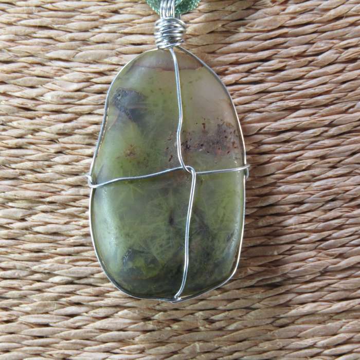 Gemstone Pendants on Ribbon Necklace