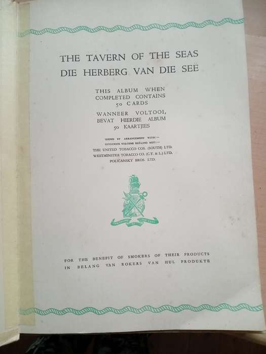The Tavern of the Seas ( Cape Town Harbour history with complete set of 50 tobacco cards)