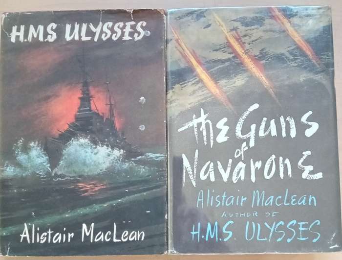 HMS Ulysses + The Guns of Navarone-Allistair Maclean first two books 1st editions 1st printings