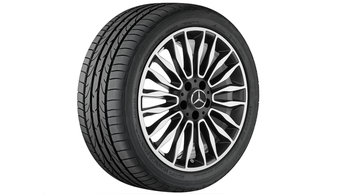 MERCEDES BENZ pop out centre caps-75mm- 4pk Black