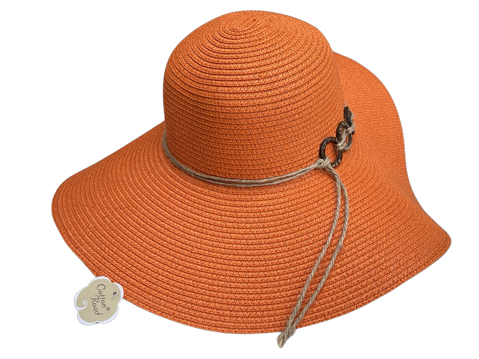 Wide Brim Hat with Rope
