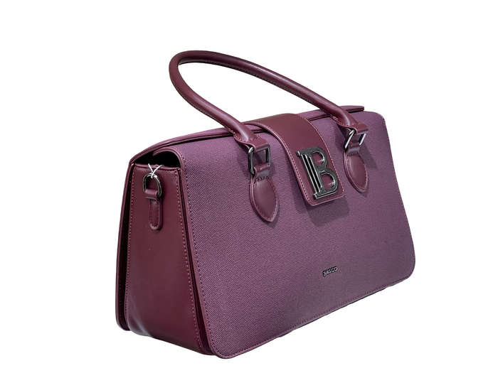 BAGCO Premium Structured Maroon Handbag  Mocha Elegance