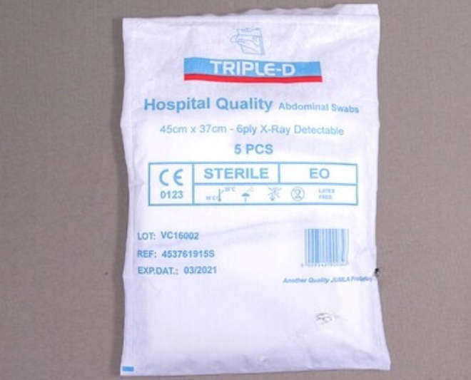Abdominal Swabs: 45X37X5mm
