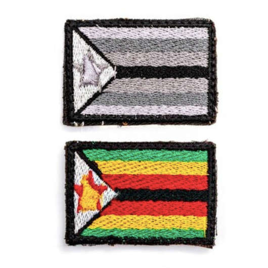 Bushveldt Badge Flags Small: Zimbabwe set of 2