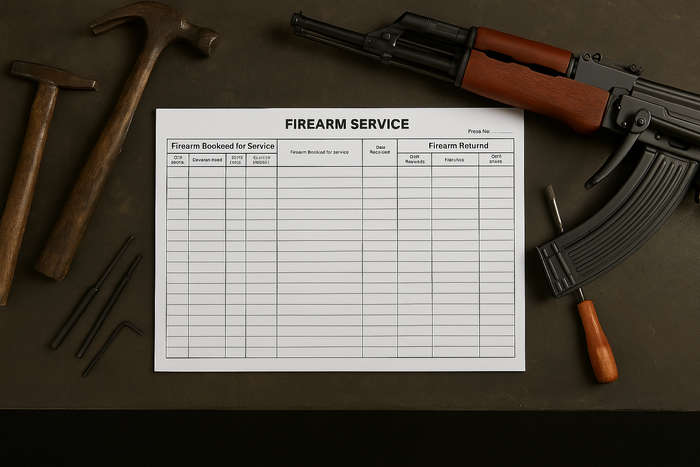 Firearm Service 200 Page A4 Register
