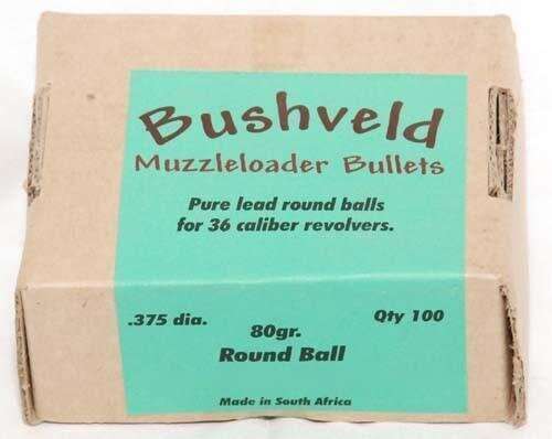 Bushveldt .375 80gr Round Ball - Revolver / 100