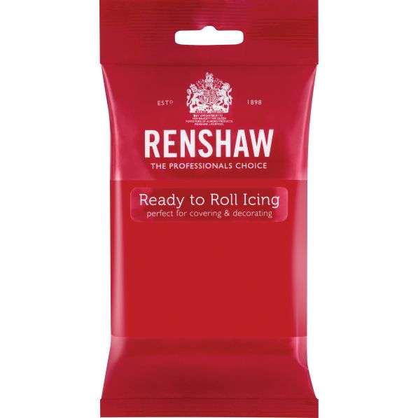 Renshaw Ready To Roll Icing Fondant Cake Regalice Sugarpaste 250g POPPY RED