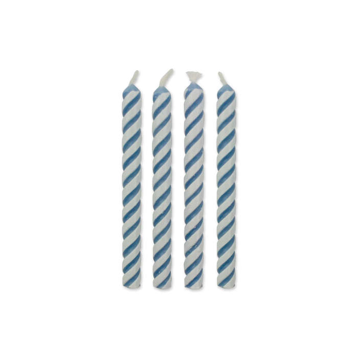 PME 24pk Small Blue Striped Candles Celebration Birthday Party Cake Decorating