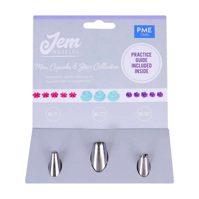 PME JEM Icing Tip Nozzles Cake Decorating Mini Cupcakes & Stars Collection