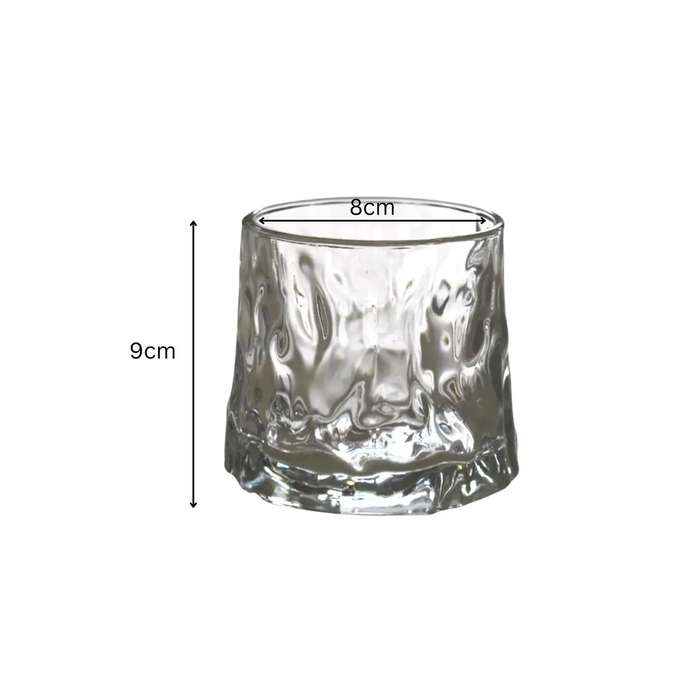Set of 4 Nordic Bark Rocking Tumbler Glass