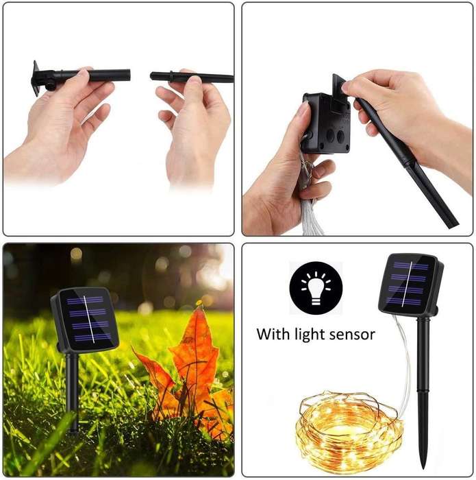 20m 200 LED Solar Copper Wire Fairy Light