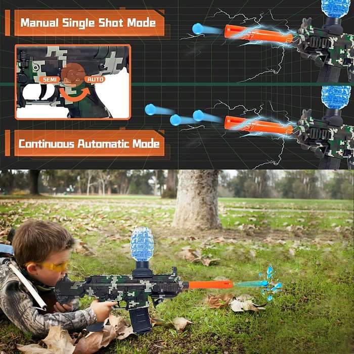 Electric Gel Ball Blaster Gun With 60 000 Water Bead Bullets - Set of 2