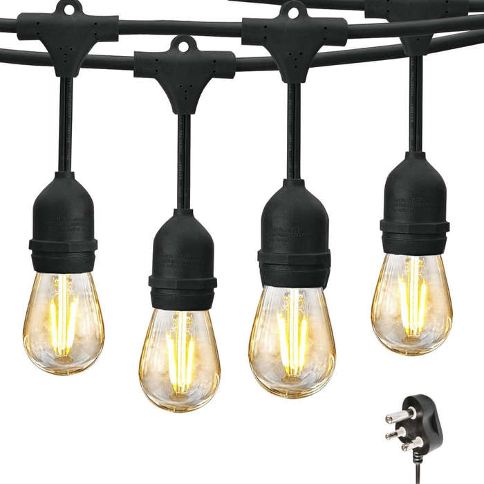 20m Festoon Drop String Lights | 20 Vintage Bulbs
