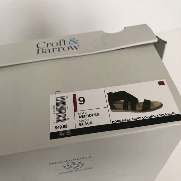 Croft and Barrow® Sandal Size 4 Black