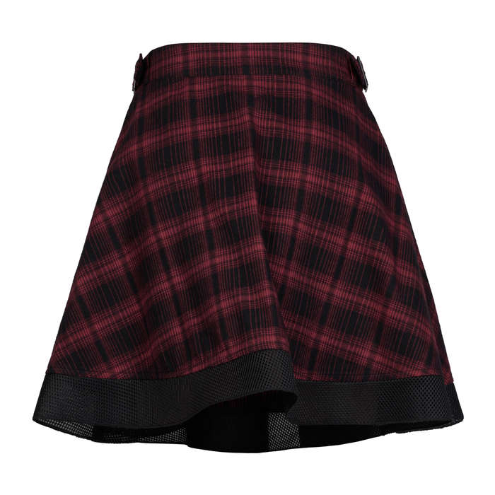 PUNK RAVE Plaid Mesh Pattern Skirt