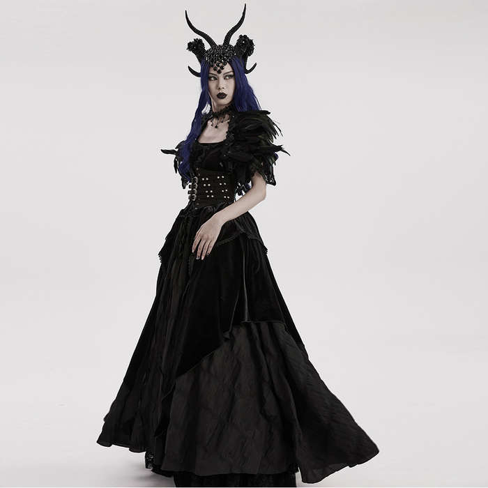 Goth Black Demon Horns