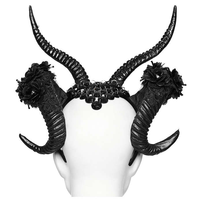 Goth Black Demon Horns