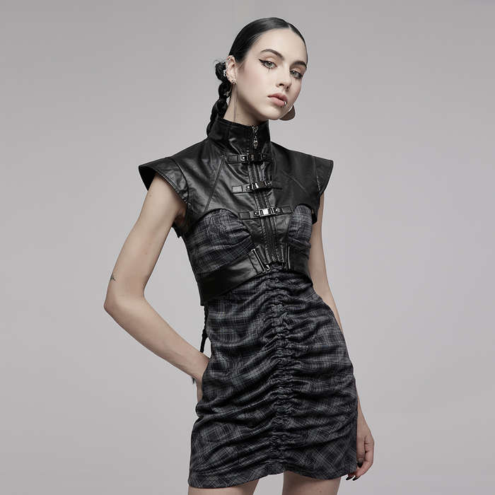 Wide Shoulder Vest With Waist Loop