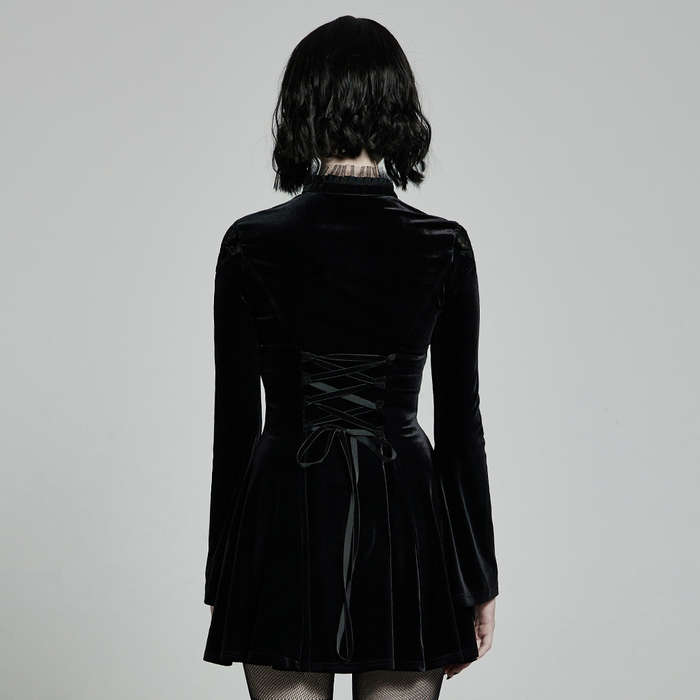 Velvet Long Sleeves Mini Dress