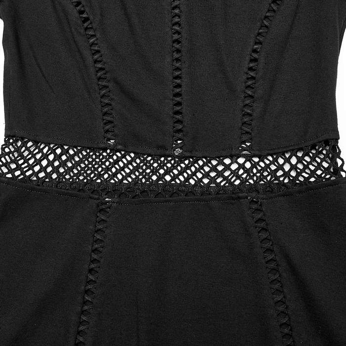 Off-Shoulder Mesh Perspective Dress - XS-S