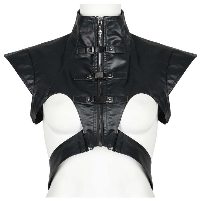 Wide Shoulder Vest With Waist Loop