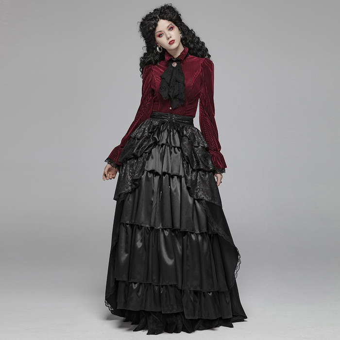 Dark-Grain Velvet Shirt