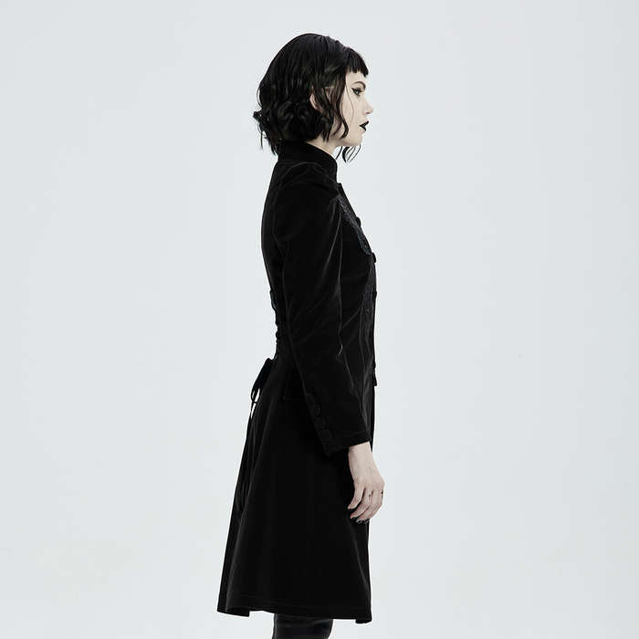Mid Length Velvet Coat