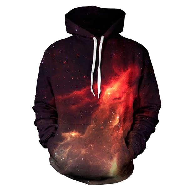 Mens Fashion Flame 3D Printing Hoodies Sweatshirt Casual Loose Sport Sweatshirt