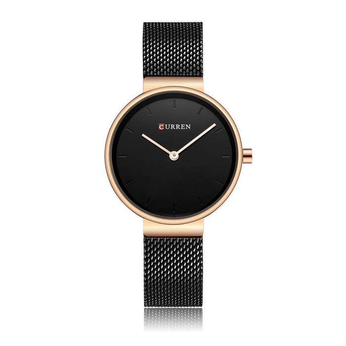 CURREN 9016 Women Quartz Watch Casual Style Simple Dial Luxury Alloy Strap Lady