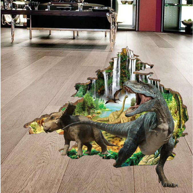 Miico 3D Creative PVC Wall Stickers Home Decor Mural Art Removable Dinosaur Dec