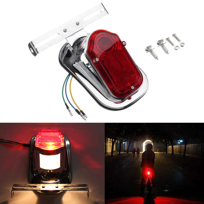 Motorcycle Rear Tail Lights Brake Stop Light Lamp License Plate Bracket For Har