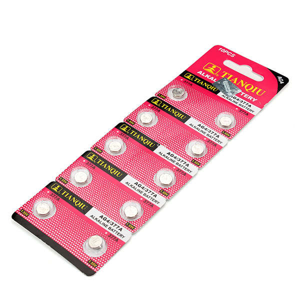 10Pcs TIANQIU AG4 LR626 377 SR626 177 1.5V Watch Batteries Cell Button Watch Ba