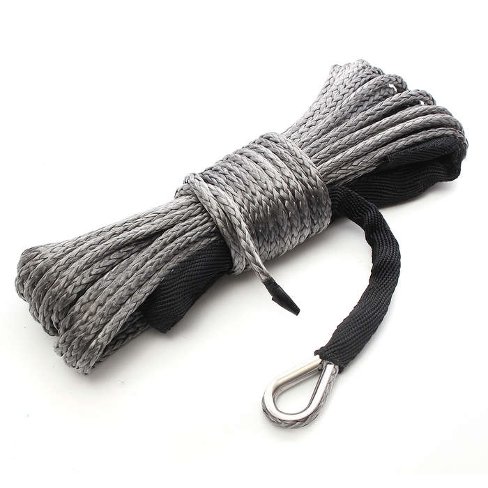 15m 7700LBs Synthetic Winch Line Cable Rope with Sheath ATV UTV Capstan Rope