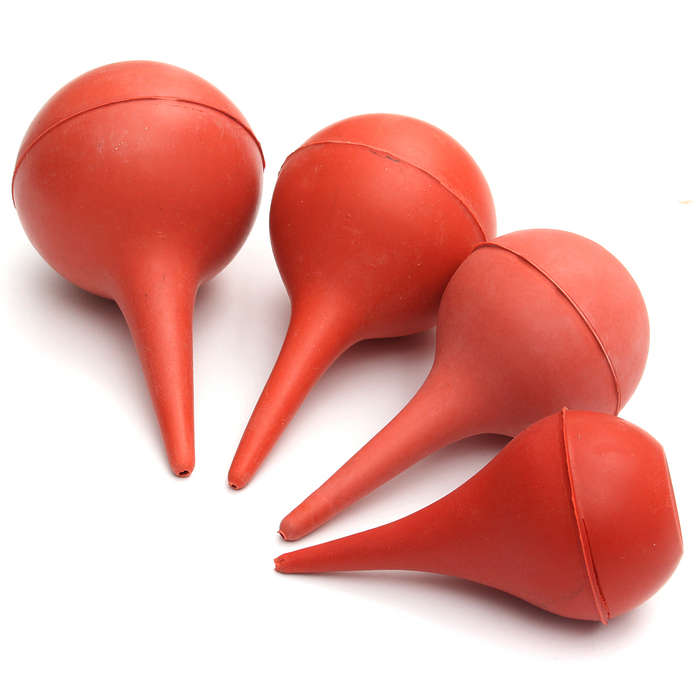 1pcs Red Rubber Suction Bulb Ear Syringe Washing Bulb Laboratory Tool 30mL/60mL