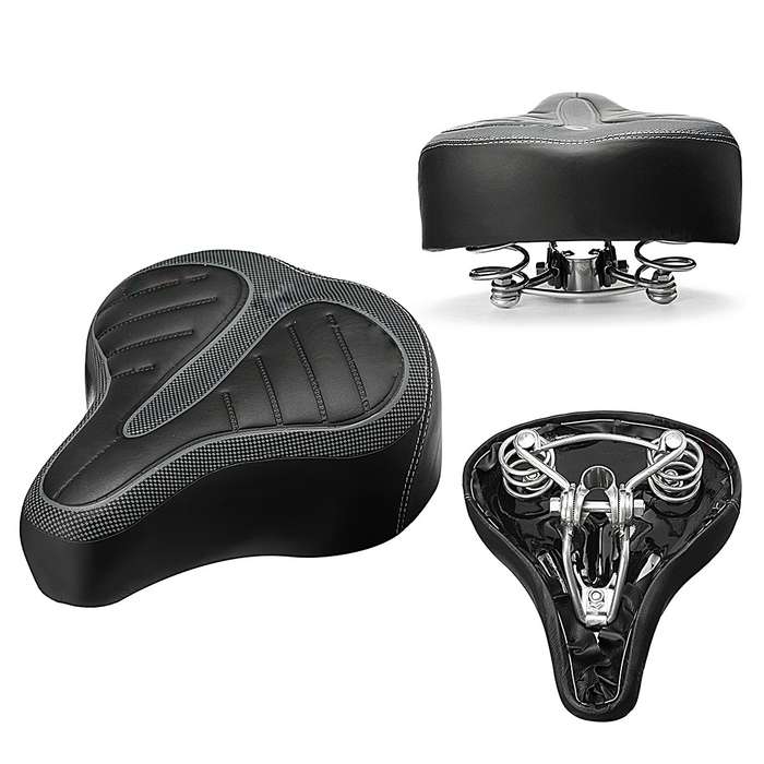 BIKIGHT Extra Wide Comfy Cushioned Bike Soft Padded Bicycle Gel Universal Saddl