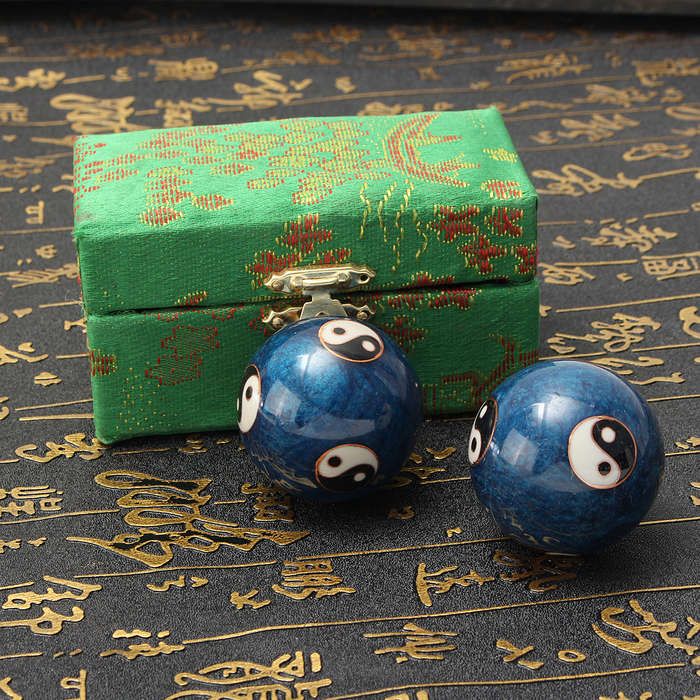 Chinese Health Exercise Stress Baoding Massage Ball Yin Yang Therapy Handball R