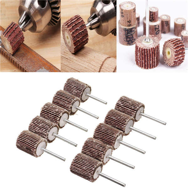 10pcs 120 Grit Flap Wheel Polish Wheel for Dremel Rotary Tools
