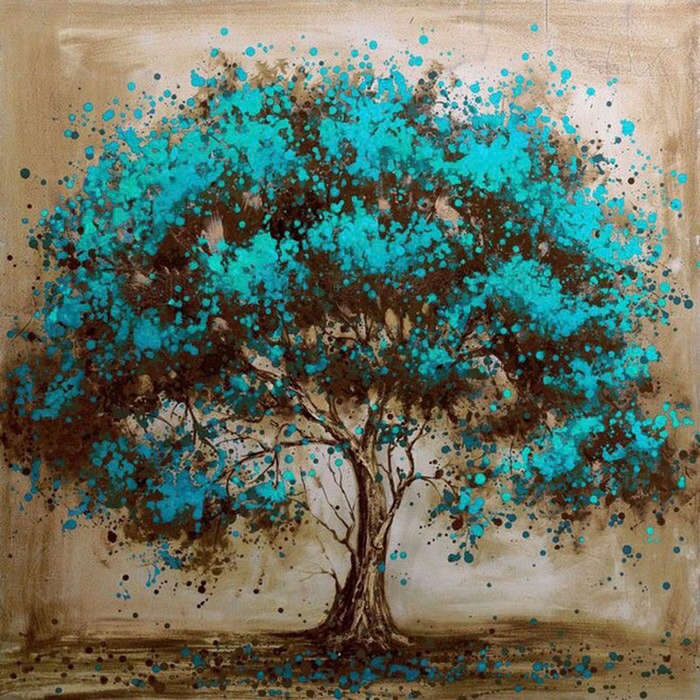 5D DIY Diamond Cartoon Tree Paintings Bead Embroidery Cross Mosaic Scenic Fabri