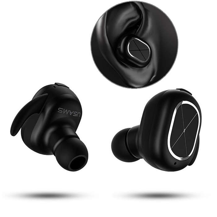 USAMS US-LS001 Mini Wireless Bluetooth Earphone Noise Canceling In-ear Headphon