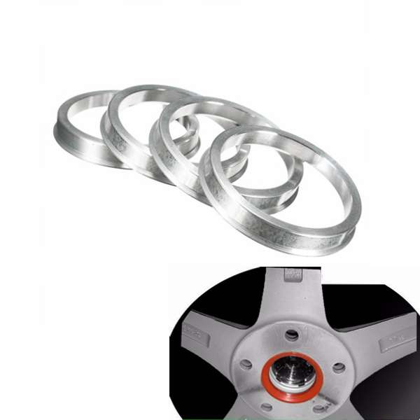 4Pcs 57.1-66.6mm Aluminium Wheel Spigot Reducer Rings Hub Centric Spacer For VW