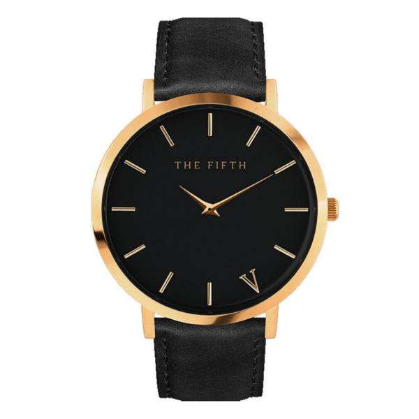 THE FIFTH Fashion Men Women Quartz Watch Simple PU Leather Strap Watch
